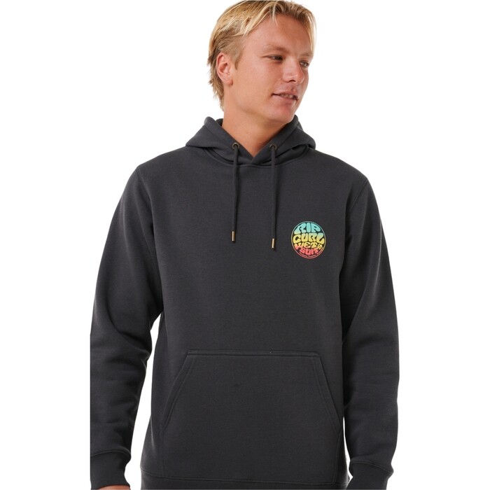 2024 Rip Curl Mens Wetsuit Icon Hoodie CFEGM9 Black Clothing Mens Hoodies Wetsuit Outlet